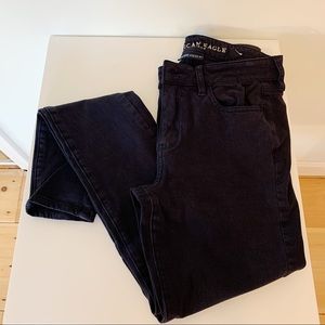 AEO high rise navy pants size 4